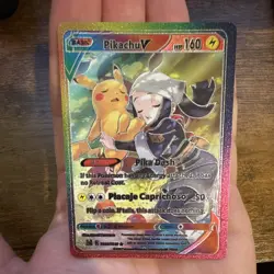 FANART Pokemon Pikachu V SWSH: sleeping Pikachu Holo Promo English - Image 2