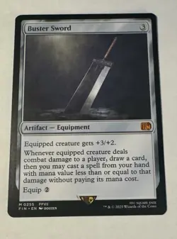 Buster Sword Final Fantasy MTG Mythic Rare Mint - Image 1