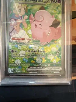 Pokemon Journey Together Lillie's Clefairy EX Card 184/159 Sir PSA9 ( Regrade ) - Image 3