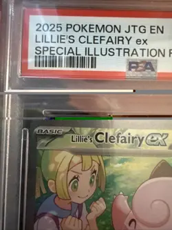 Pokemon Journey Together Lillie's Clefairy EX Card 184/159 Sir PSA9 ( Regrade ) - Image 4