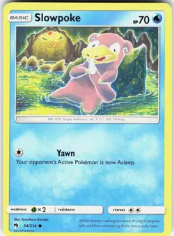 Slowpoke 54/214 Common Lost Thunder Pokemon Near Mint - Image 1