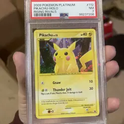 2009 Pokemon Platinum Pikachu Rising Rivals Holo #112 PSA 7 - Image 3