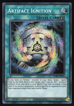 Artifact Ignition - BLAR-EN074 - Secret Rare - 1st Edition Yugioh - Image 1