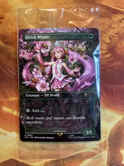 MTG Sealed Borderless Elvish Mystic SLD: X Hatsune Miku: Sakura Superstar!! - Image 1