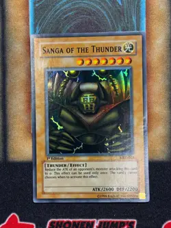Yugioh Sanga of The Thunder MRD-025 Super Rare 1st Edition LP - Image 1