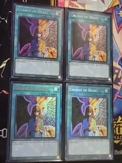 Yu-Gi-Oh! Change of Heart Lot Ultimate Secret Collectors Rare RA01-EN050 X4 Mint - Image 1