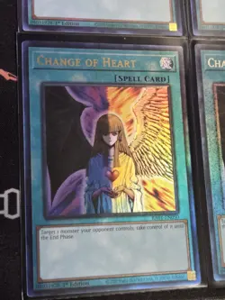 Yu-Gi-Oh! Change of Heart Lot Ultimate Secret Collectors Rare RA01-EN050 X4 Mint - Image 4