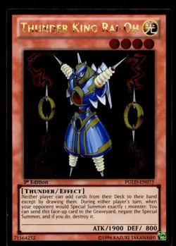 Thunder King Rai-Oh - PGLD-EN075 LP Gold Rare Premium Gold Yu-Gi-Oh 1st Edition - Image 1