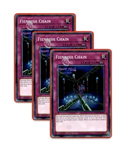 Yugioh! Fiendish Chain SDCK-EN037 (Common) 1st Ed 3x - Image 1