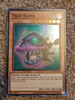 Yugioh! Trap Eater - OP19-EN005 - Super Rare - Unlimited Near Mint, English - Image 1