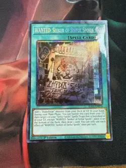 YuGiOh WANTED: SEEKER OF SINFUL SPOILS Prismatic Collector’s Rare RA03-EN074 - Image 1