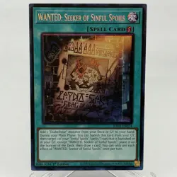 WANTED: Seeker of Sinful Spoils RA03-EN074 1st Edition Collector's Rare Yugioh! - Image 1
