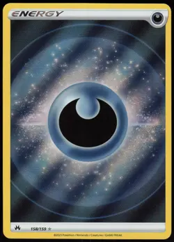 Darkness Energy 158/159 Ultra Rare Crown Zenith Pokemon Holo Lightly Played - Image 1
