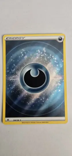 Pokemon Darkness Energy TCG Card 158/159 Crown Zenith - Image 1