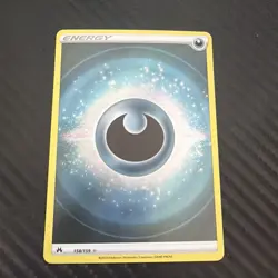 Pokemon TCG Textured Darkness Energy 158/159 Crown Zenith Holo Sword & Shield - Image 1