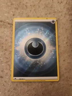 Pokemon TCG Textured Darkness Energy 158/159 Crown Zenith Holo Sword & Shield - Image 1