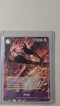 King (Alternate Art) OP14 EB04-031 Foil R NM The Azure Sea's Seven - Image 1