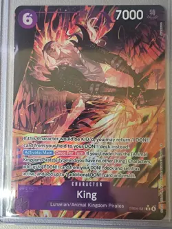 King (Alternate Art) OP14 EB04-031 Foil R NM The Azure Sea's Seven - Image 1