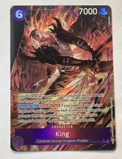 King Alternate Art R EB04-031 The Azure Sea's Seven Foil One Piece Card Game NM - Image 1