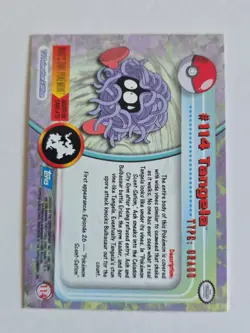 Tangela 114 Topps Series 2 TV Animation Blue Logo Pokemon Card - Image 2