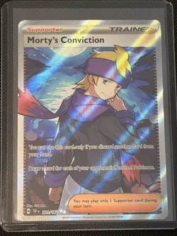 Morty's Conviction 201/162 Full Art Temporal Forces Pokemon Card Mint - Image 1