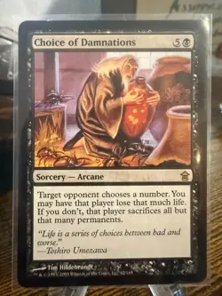 Choice of Damnations Saviors of Kamigawa MTG Magic the Gathering - Image 1