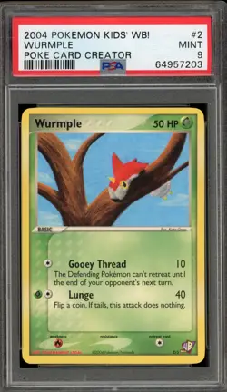 Pokemon Wurmple Kids' WB! Poke Card Creator #2 PSA 9 Mint - Image 1