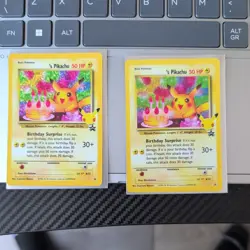RARE Pikachu's Birthday Promo 25th Anniversary Pokemon Card MINTGREAT CONDITION - Image 1