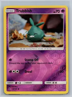 Trubbish 50/145 Common Guardians Rising Pokemon Card Reverse Holo Near Mint - Image 1