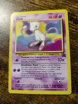 Mew Wizards of the Coast Promo #8 MP HP NON HOLO Pokemon Trading Card Game - Image 1