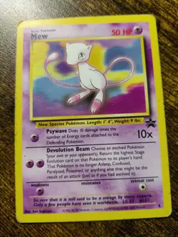 Mew Wizards of the Coast Promo #8 MP HP NON HOLO Pokemon Trading Card Game - Image 3