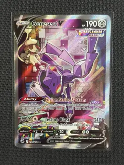 Pokemon TCG Genesect v Fusion Strike Holo Card 255/264 Full Art Ultra Rare NM - Image 1
