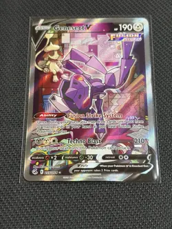 Pokemon TCG Genesect v Fusion Strike Holo Card 255/264 Full Art Ultra Rare NM - Image 3