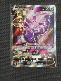 Pokemon TCG Genesect v Fusion Strike Holo Card 255/264 Full Art Ultra Rare NM - Image 4