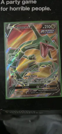 Pokemon TCG Rayquaza v Evolving Skies Holo Ultra Rare Card 193/203 - Image 1