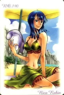 PREORDER Nico Robin in Bikini Japanese One Piece Vintage Gumica Card 2004 - Image 1