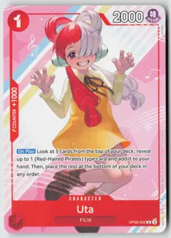 Uta (Welcome Pack Vol. 2) OP09-002 Rare One Piece Promotion Cards One Piece NM - Image 1