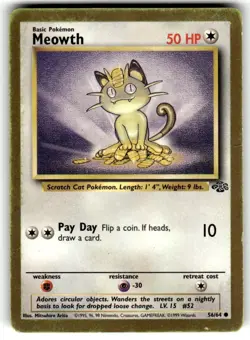 Meowth Gold Bordered Promo Miscellaneous Cards 56/64 HP Mitsuhiro Arita - Image 1