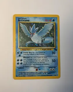 Pokemon TCG Articuno Holo Rare Card 2/62 Base Set Fossil 1995, 96, 98 - Image 1