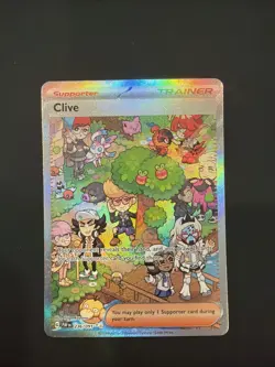 Pokemon TCG Clive Special Illustration Rare Card Paldean Fates 236/091 - Image 1
