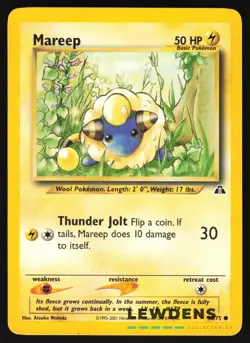 Mareep - 58/75 - Common - Neo Discovery - Pokemon Card - 3 - Image 1