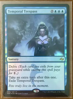 Temporal Trespass Foil Fate Reforged Blue Mythic Rare Magic Card (Near Mint) - Image 1