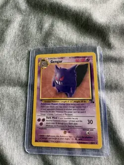 Gengar 28/62 Fossil Non-Holo Unlimited Pokemon Card Hp-Damaged - Image 1
