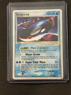 Pokemon 2004 Kyogre EX TCG Holo Ultra Rare Card Hidden Legends 94/101 - Image 1