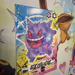 Gengar Cracked Ice Holo Blue Pokedex Card Limited Edition Flash Box Hit Non-TCG - Image 5