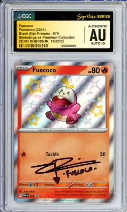 CGC Signed Zeno Robinson Fuecoco 079 Sv: Scarlet & Violet Promo Cards Holo 2024 - Image 1
