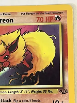 Flareon 3/64 Jungle Set Rare Holo Vintage Pokemon TCG Card MP - Image 2