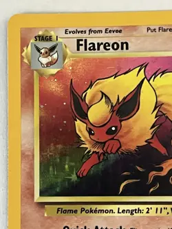 Flareon 3/64 Jungle Set Rare Holo Vintage Pokemon TCG Card MP - Image 3