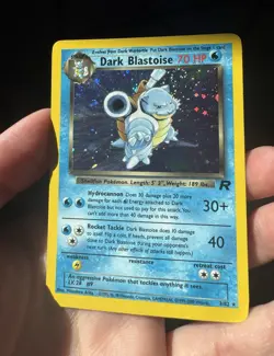 Pokemon TCG Dark Blastoise 3/82 Team Rocket Holo Rare Eng 1999 SWIRL!! 🌀 - Image 1