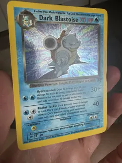 Pokemon TCG Dark Blastoise 3/82 Team Rocket Holo Rare Eng 1999 SWIRL!! 🌀 - Image 2